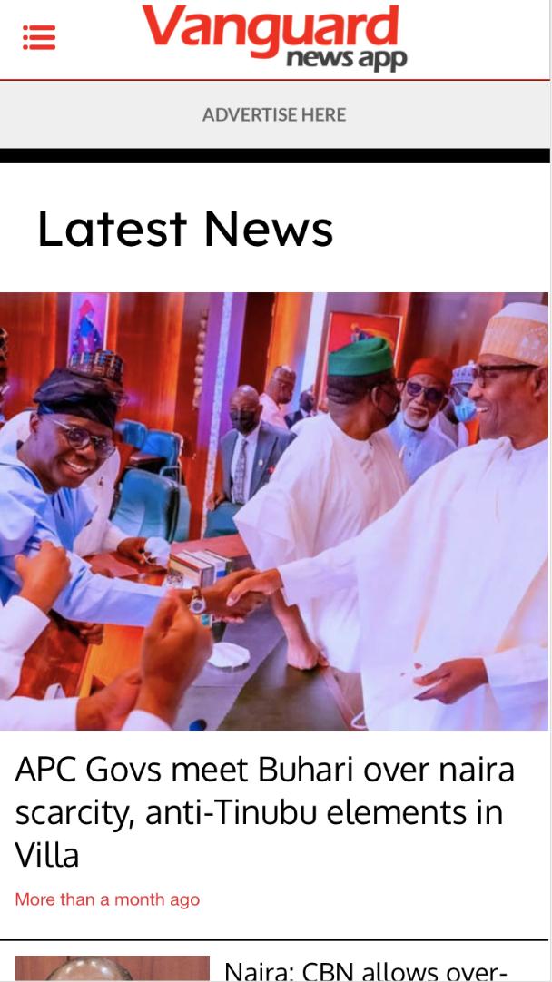 Vanguard news app