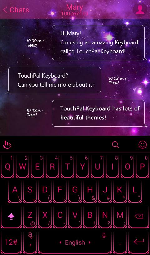 TouchPal Neon Pink Theme