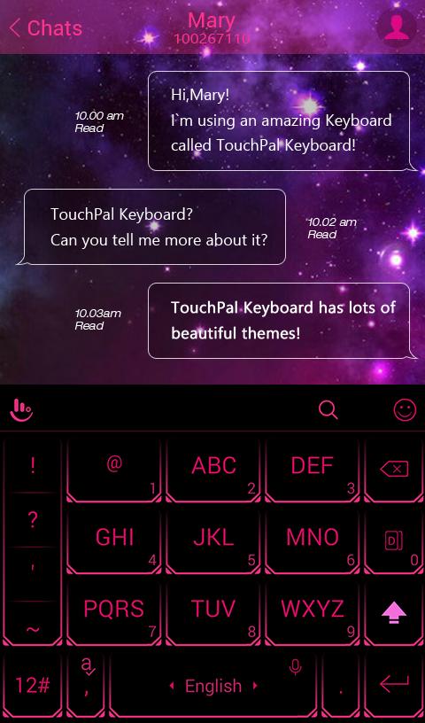 TouchPal Neon Pink Theme