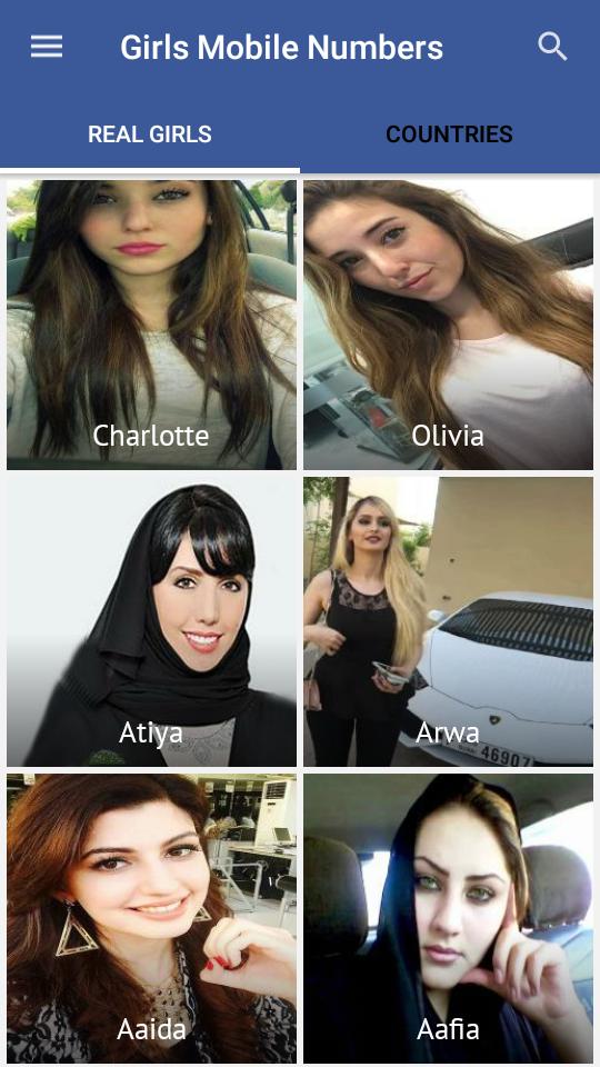 Real Girls Mobile Numbers