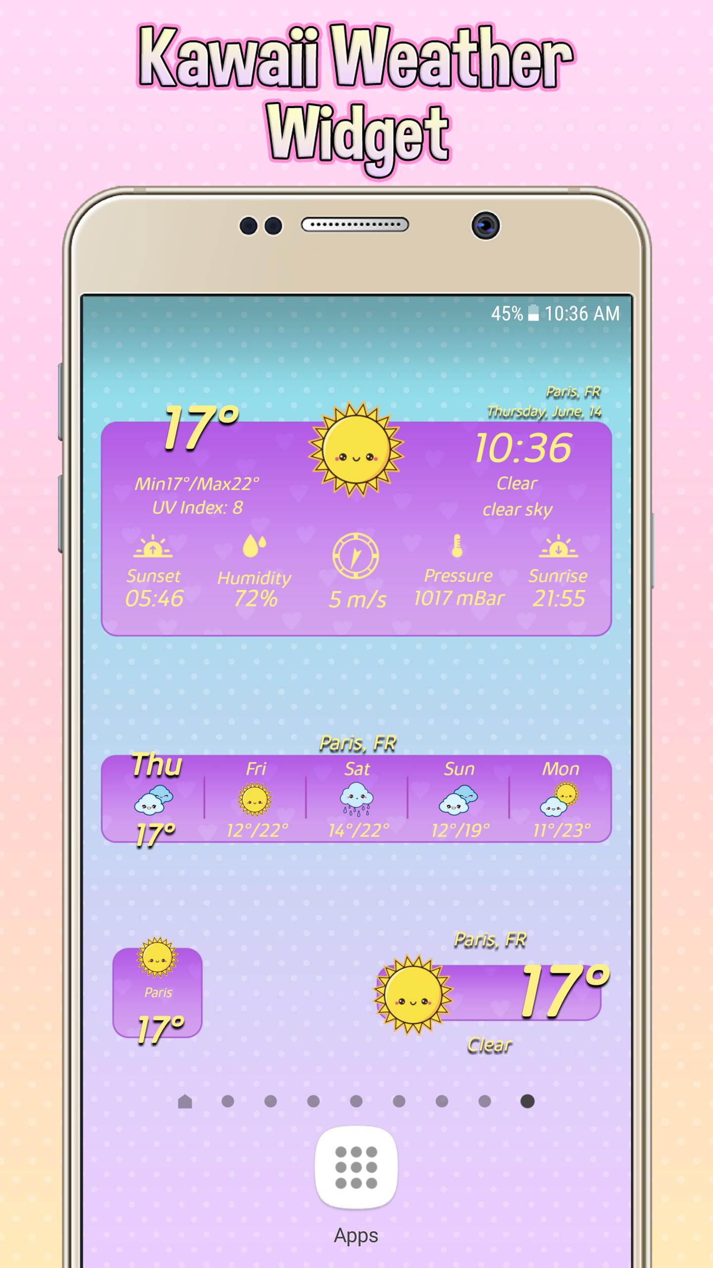 Kawaii Weather Widget