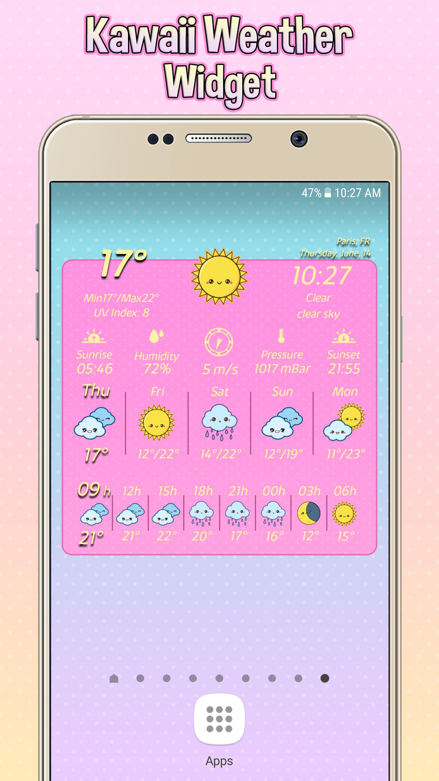 Kawaii Weather Widget