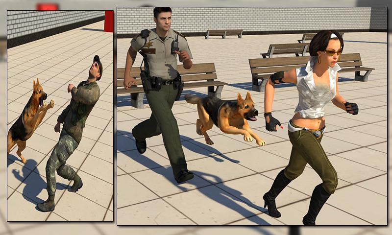 Police Dog Crime chase : City Subway Station