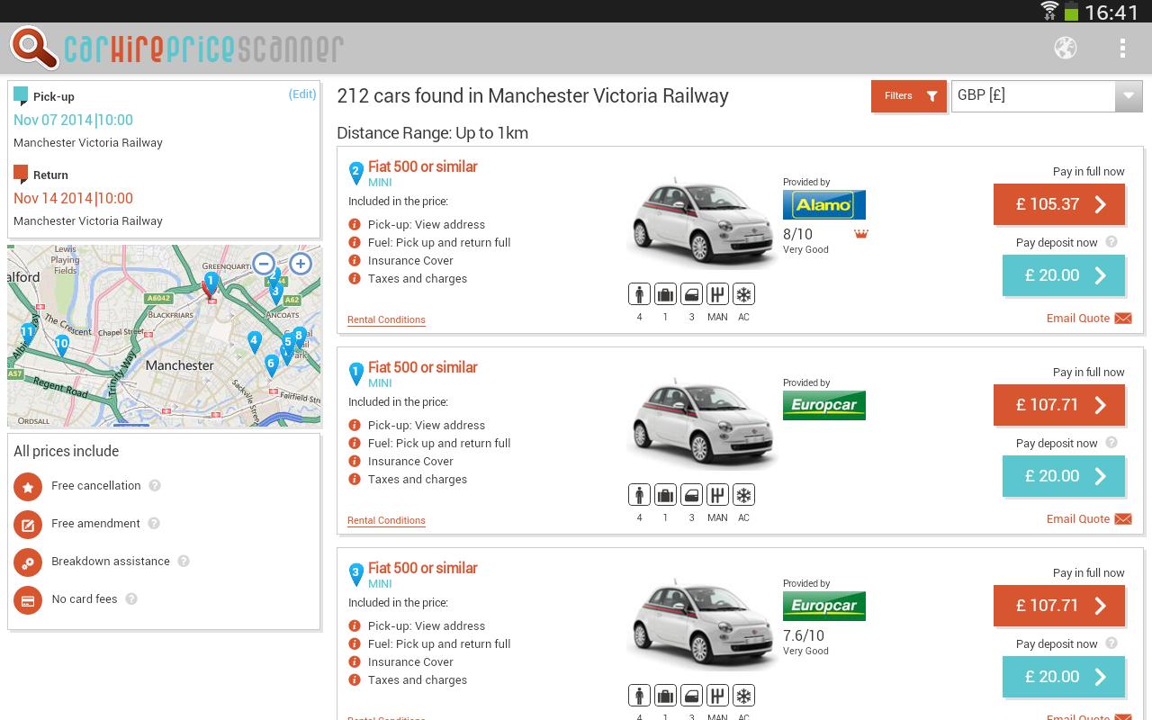 Car Hire Price Scanner