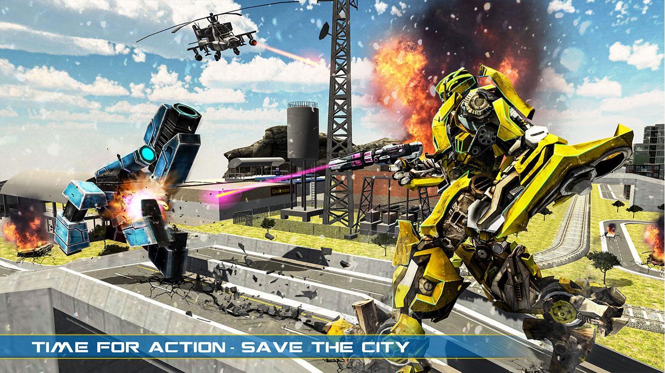 Real Robot Transform Car Game
