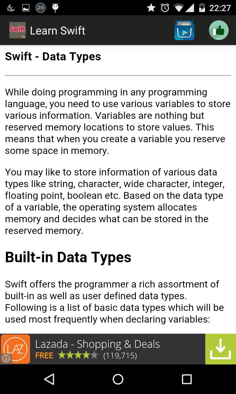 Learn Swift Offline