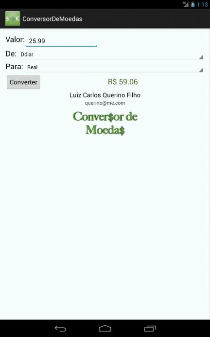 Conversor de Moeda