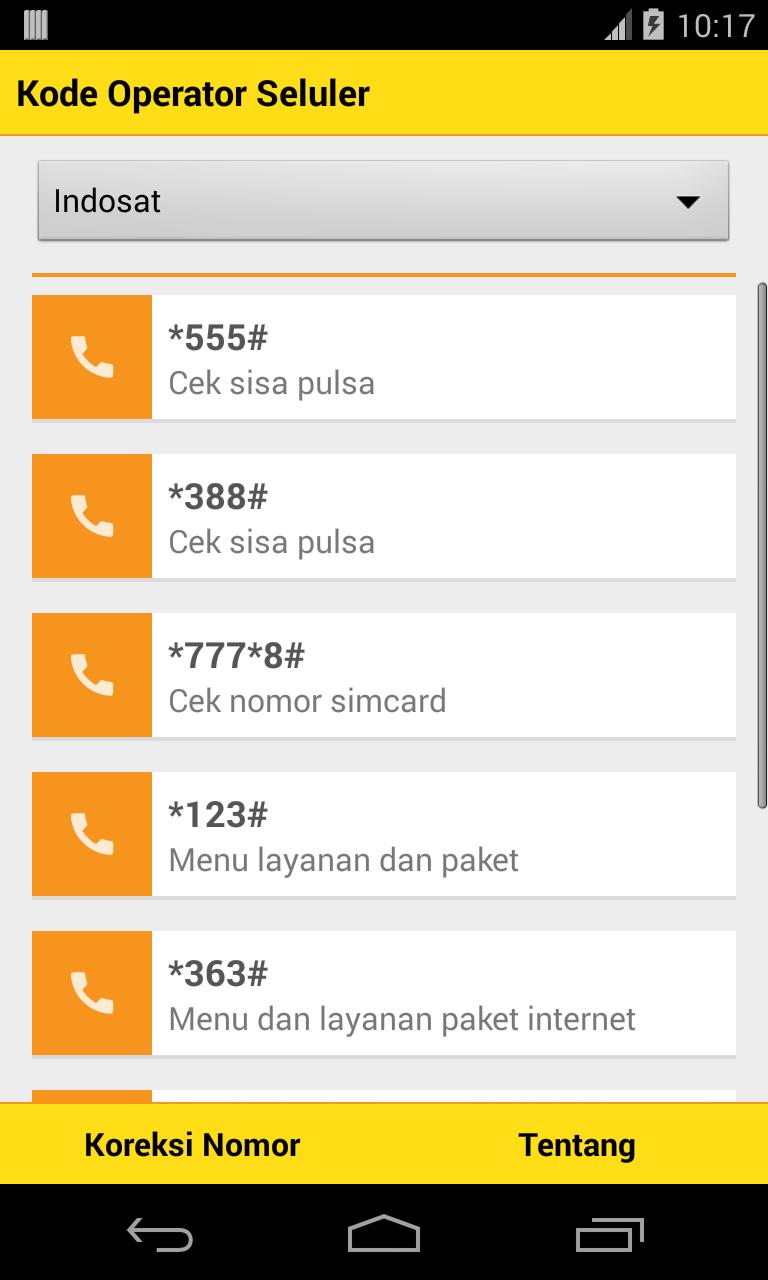 Kode Opsel