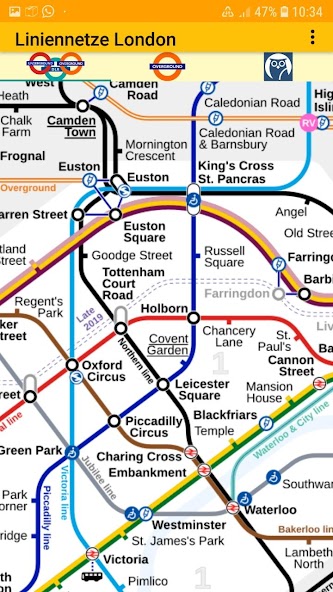 London Linenetwork Subway Map