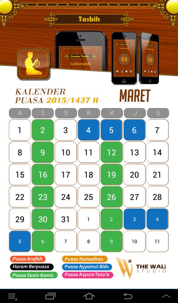 Kalender Puasa 2017