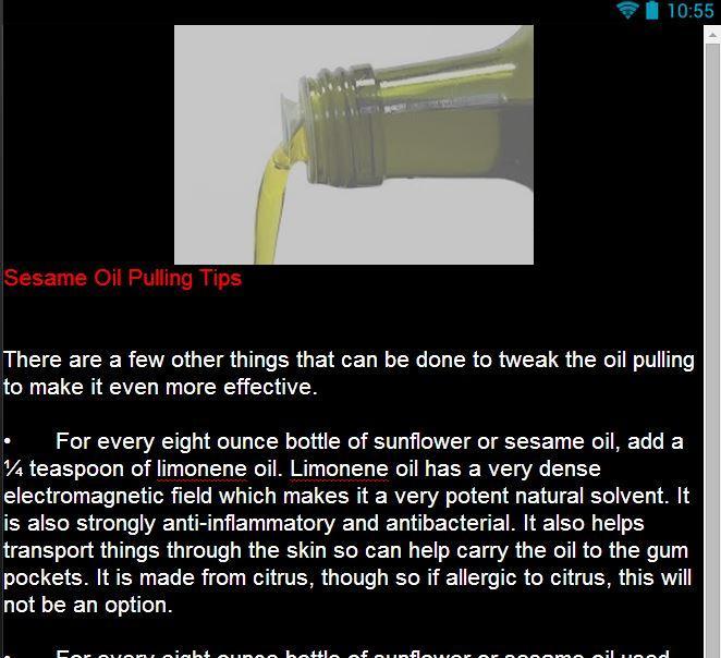Sesame Oil Pulling