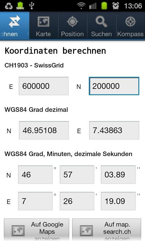Swiss Coords Free