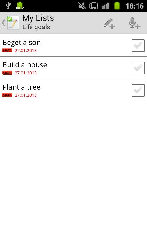 My Lists