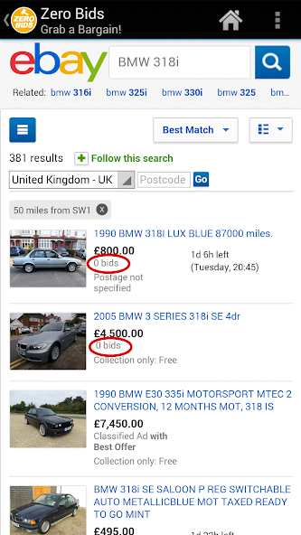 Zero Bids