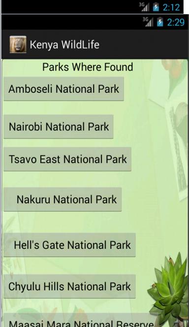 Kenya Wildlife App