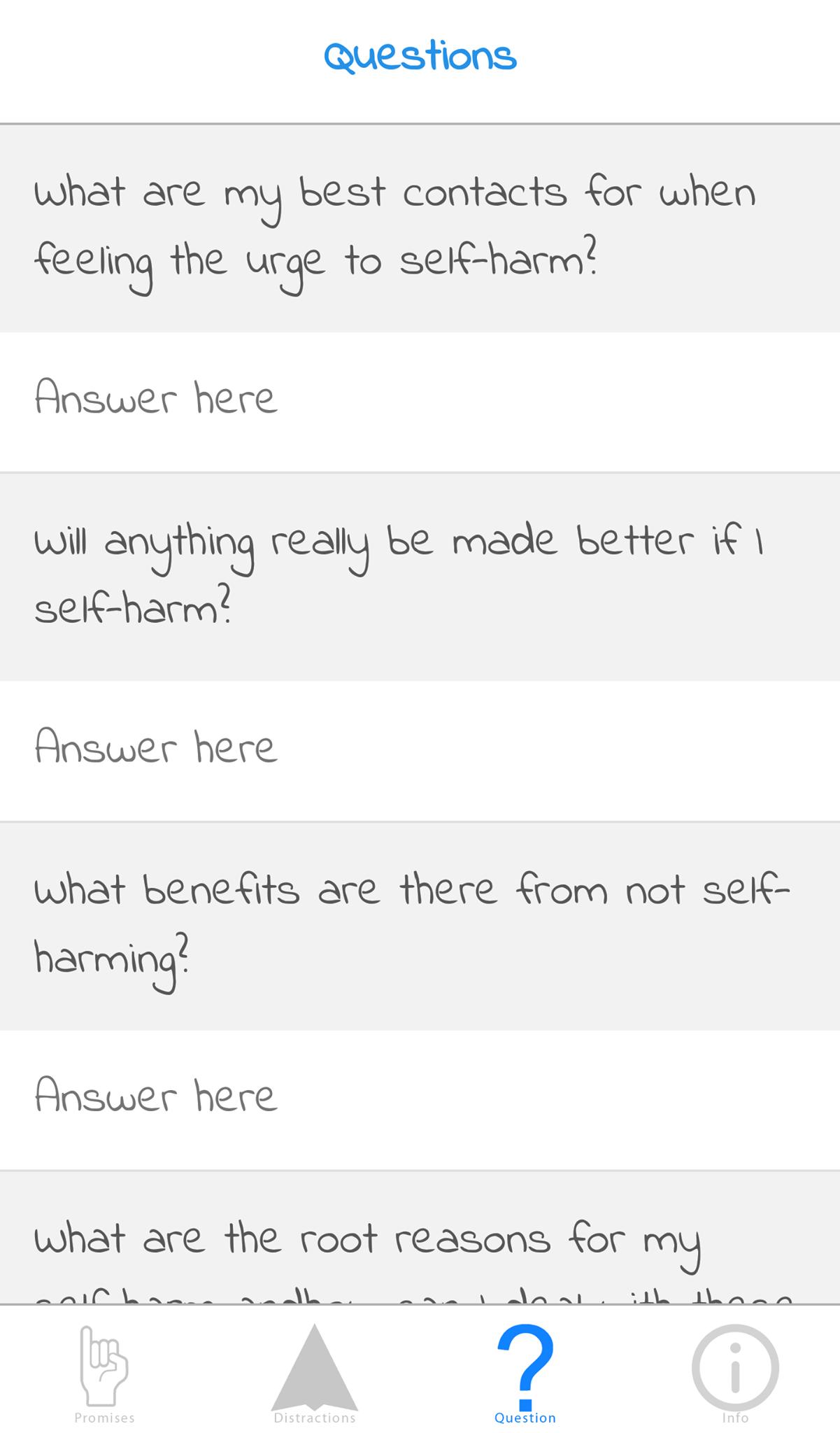 Self Harm Recovery