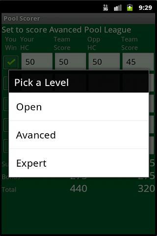 League Pool Scorer