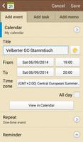 c:geo - calendar plugin
