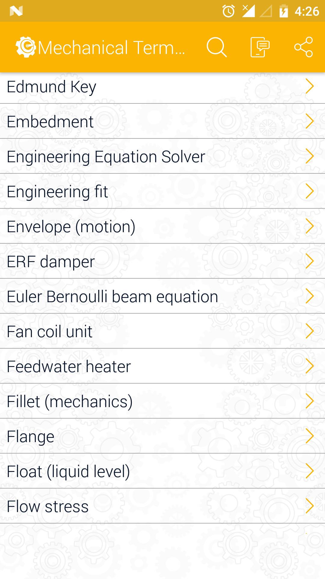 Mechanical Terms
