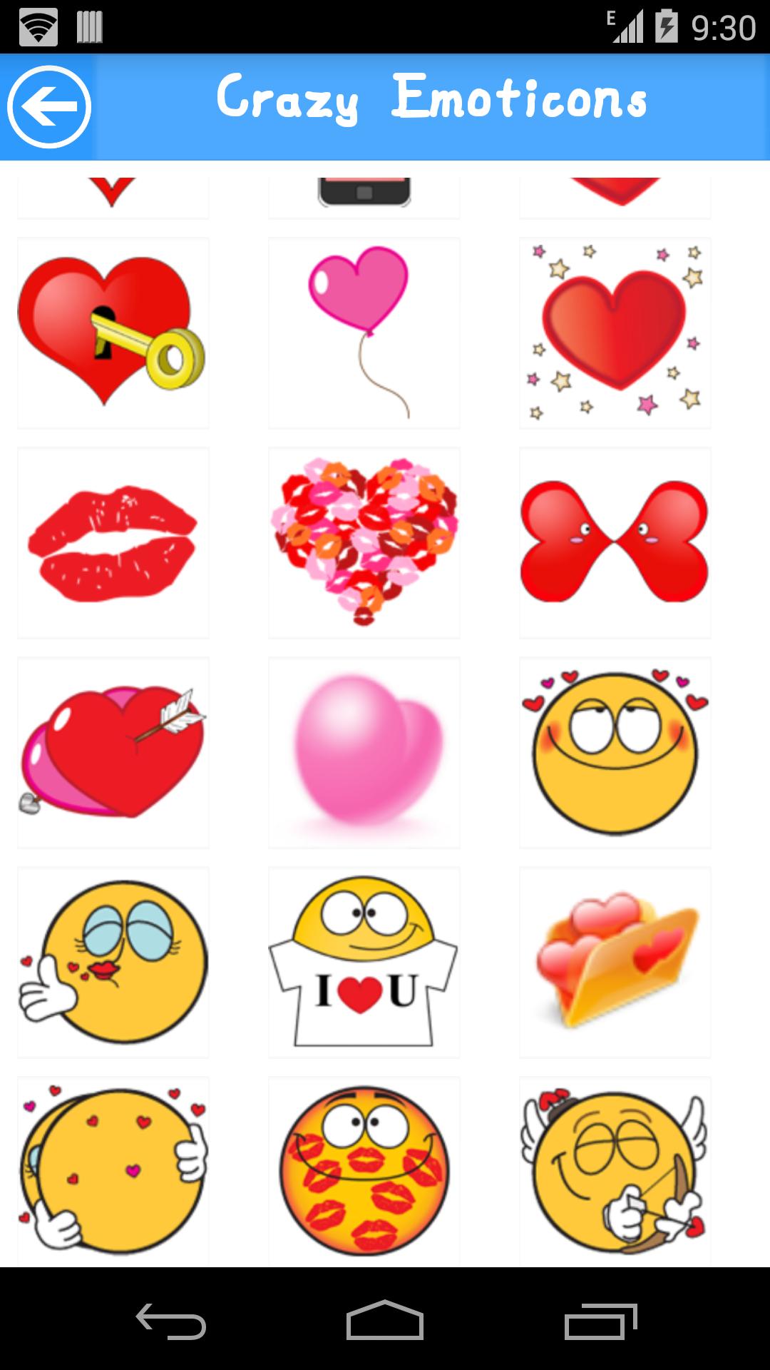 Crazy emoticons for chats