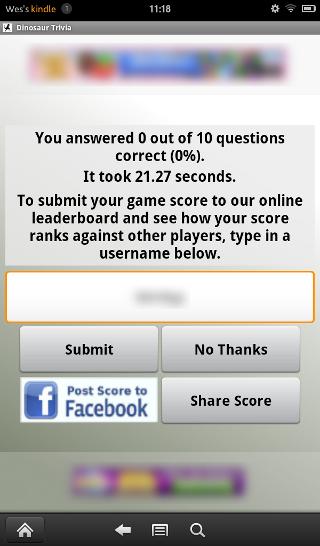 Dinosaur Trivia Quiz