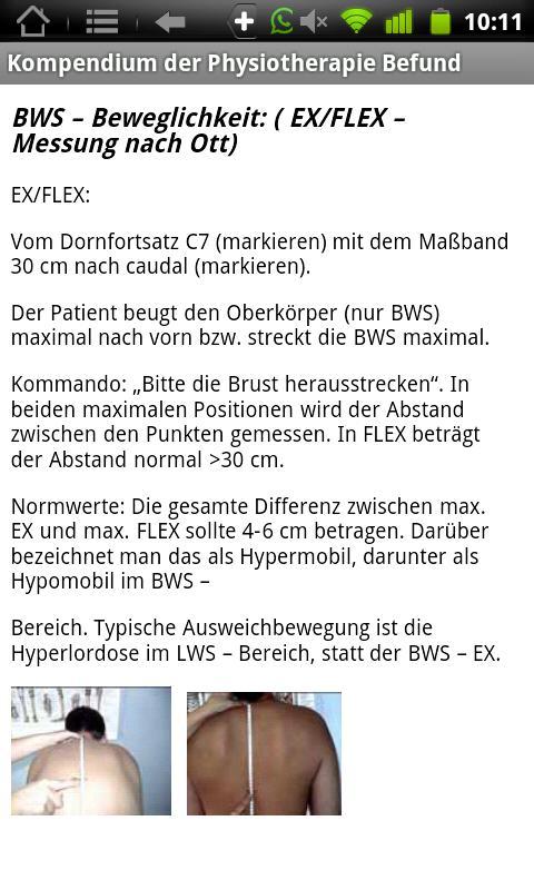 Physiokompendium Befund Test