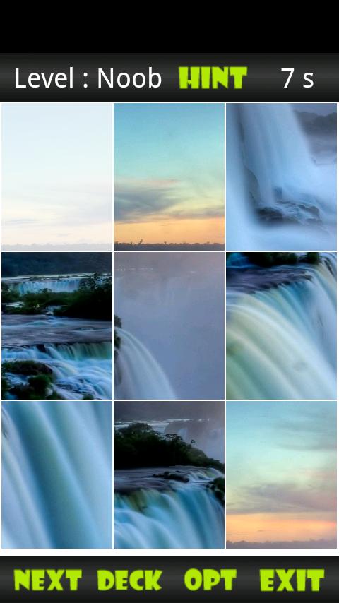 Waterfall Sliding Puzzle