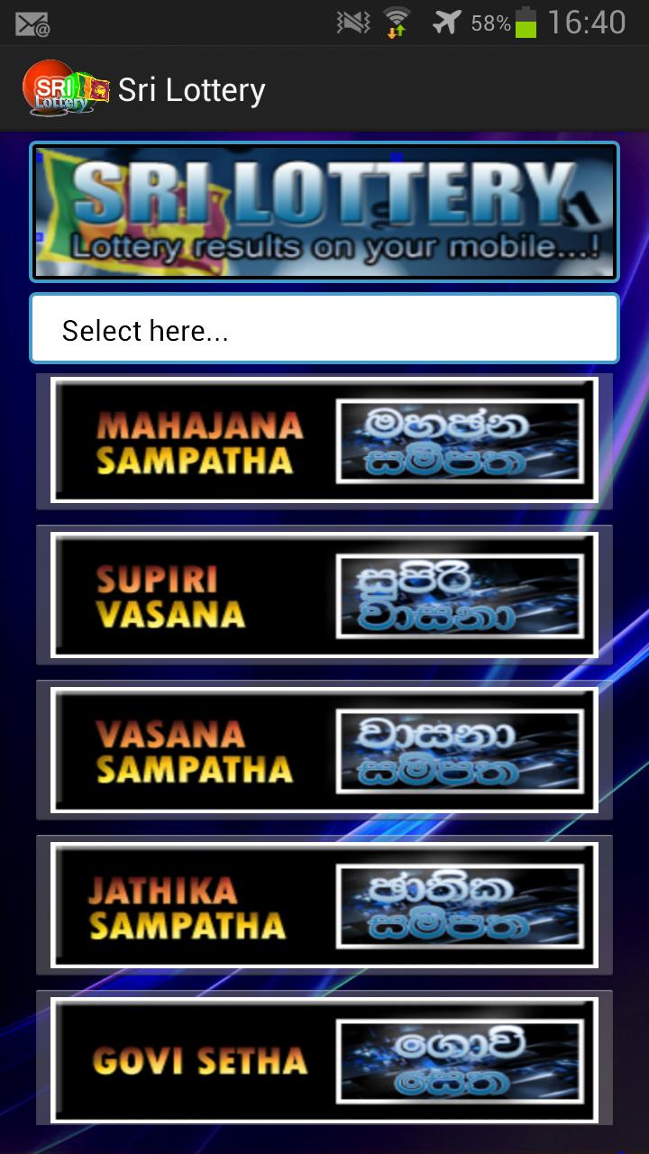 Sri Lankan Lottery Results