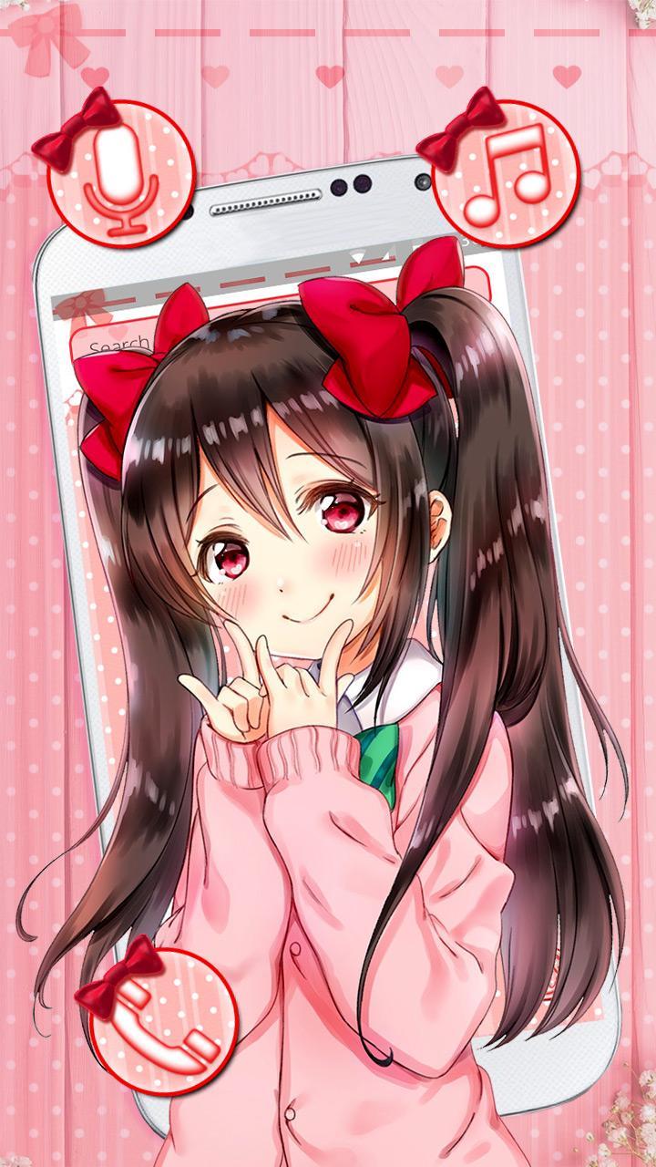 Pink Kawaii Girl Anime Fashion Theme