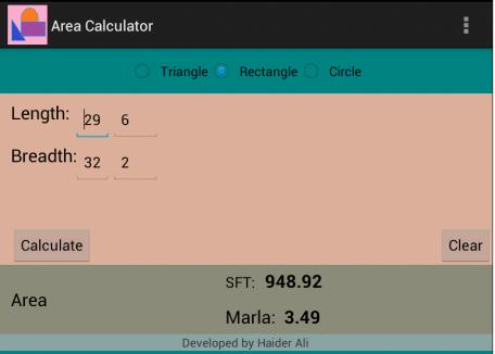 Area Calculator