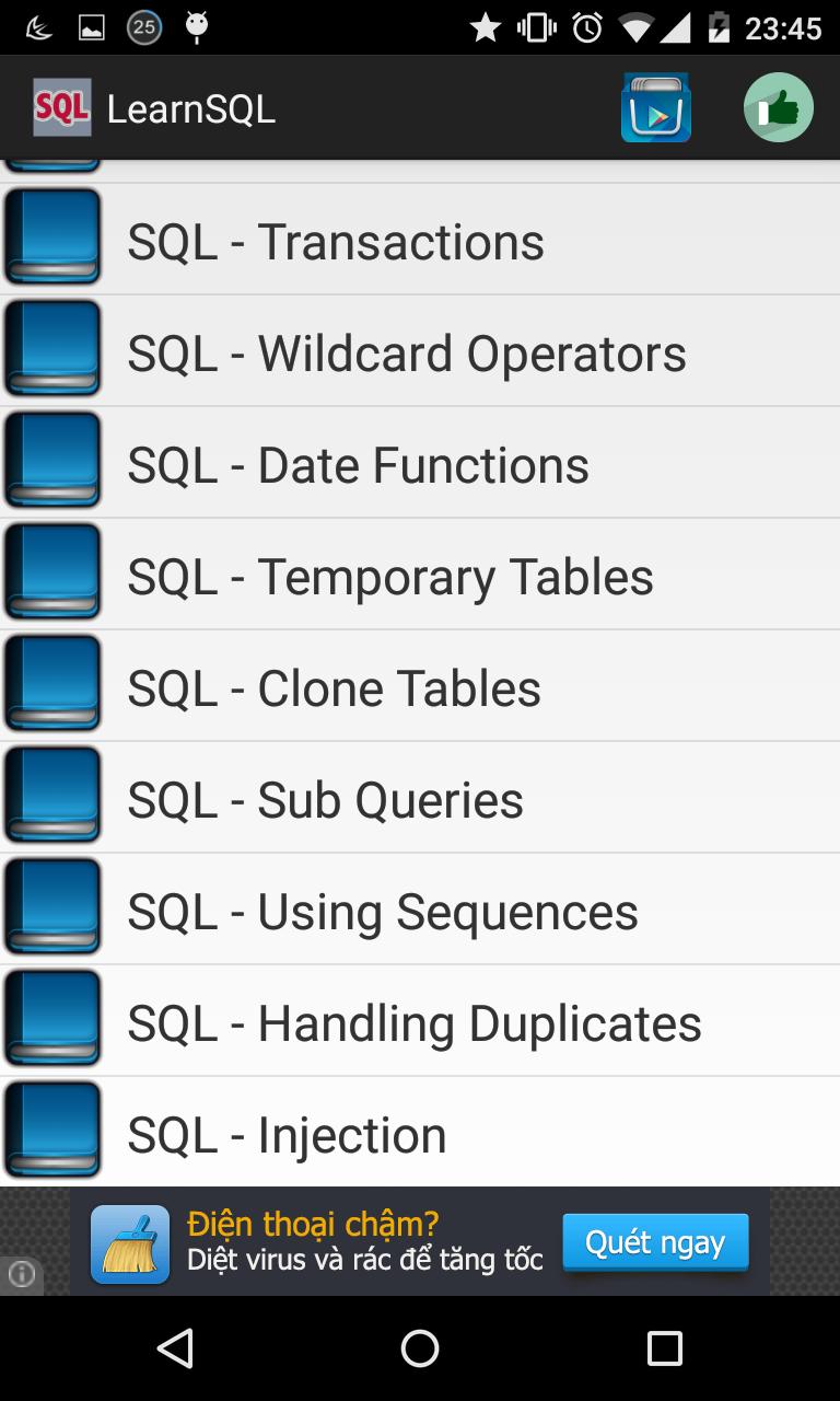 Learn SQL Offline