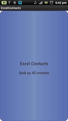 Excel Contacts
