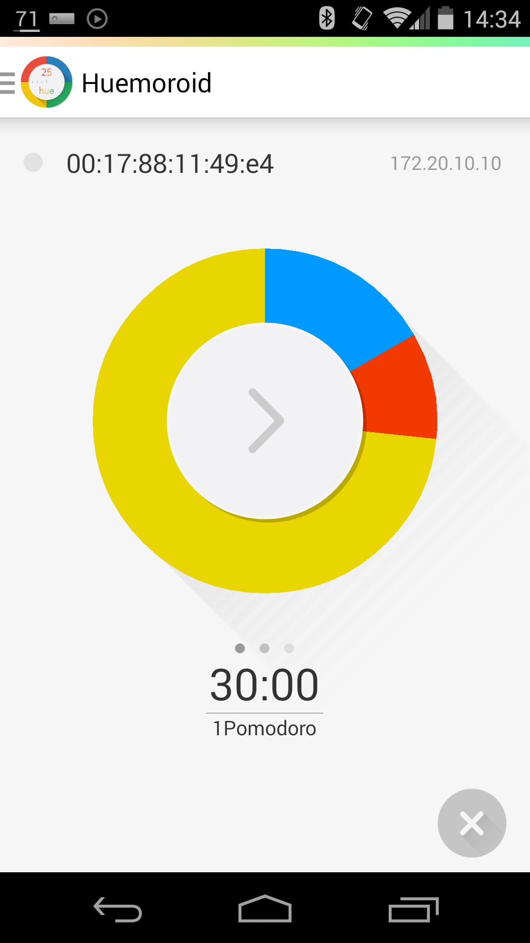 Pomodoro technique with Hue