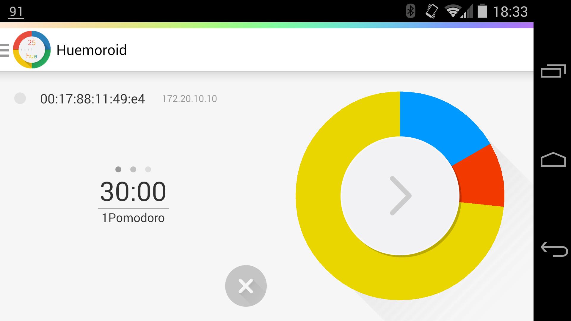 Pomodoro technique with Hue