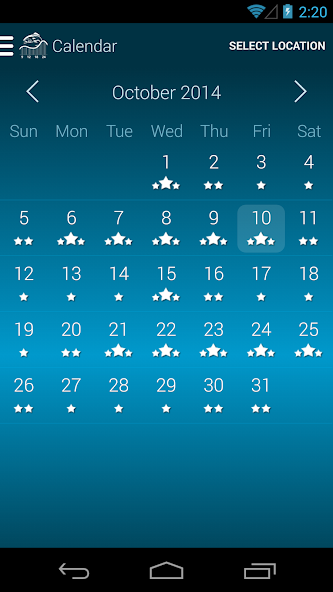 Fishing & Hunting Solunar Time