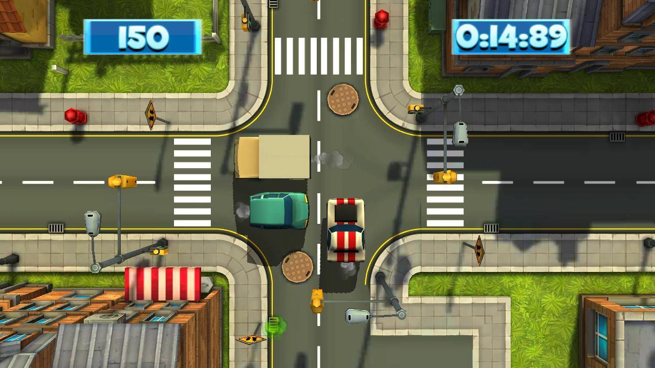 Car Traffic City On Fire Red