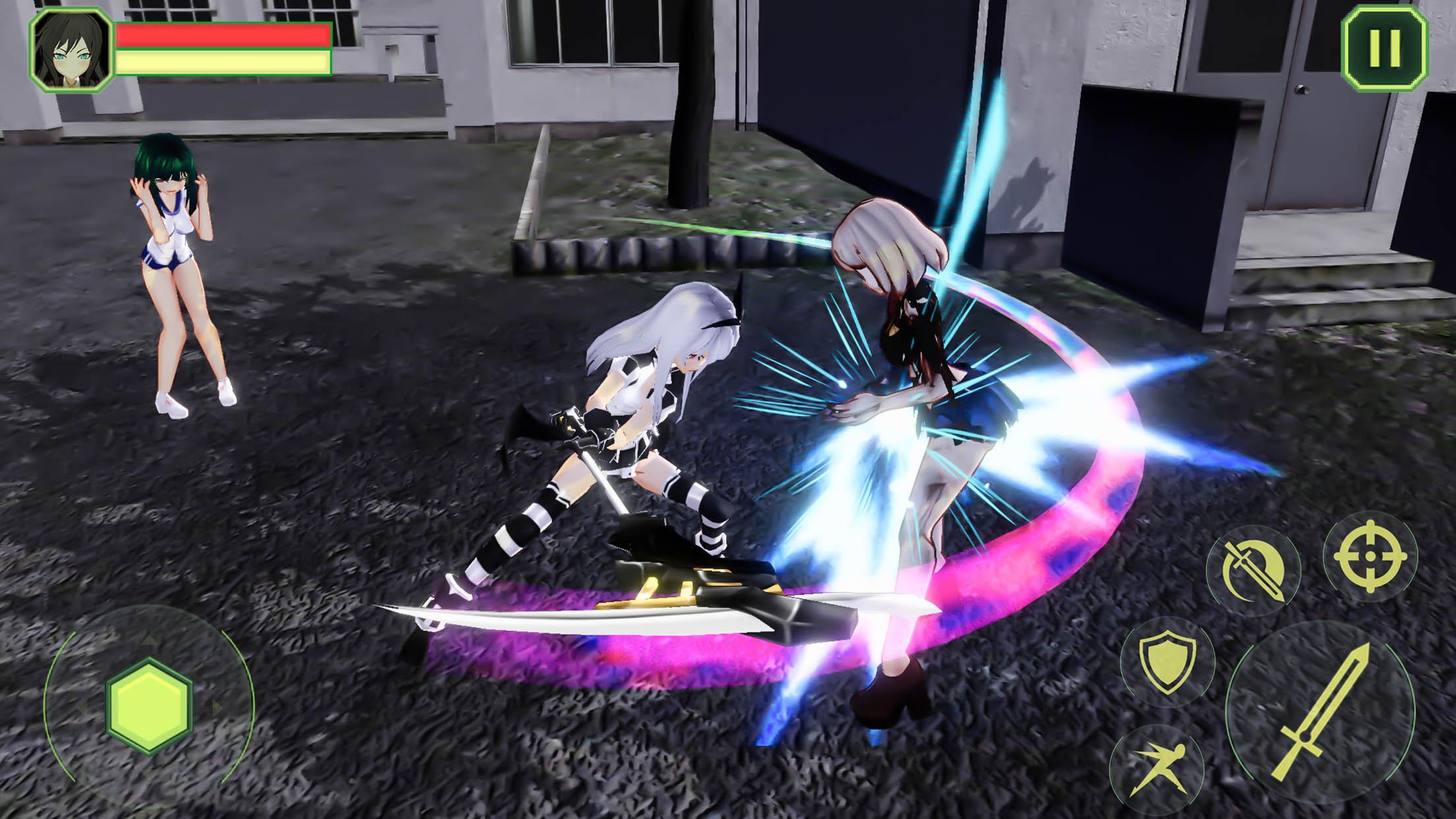 High School Girls-Anime Sword Fighting Games 2018