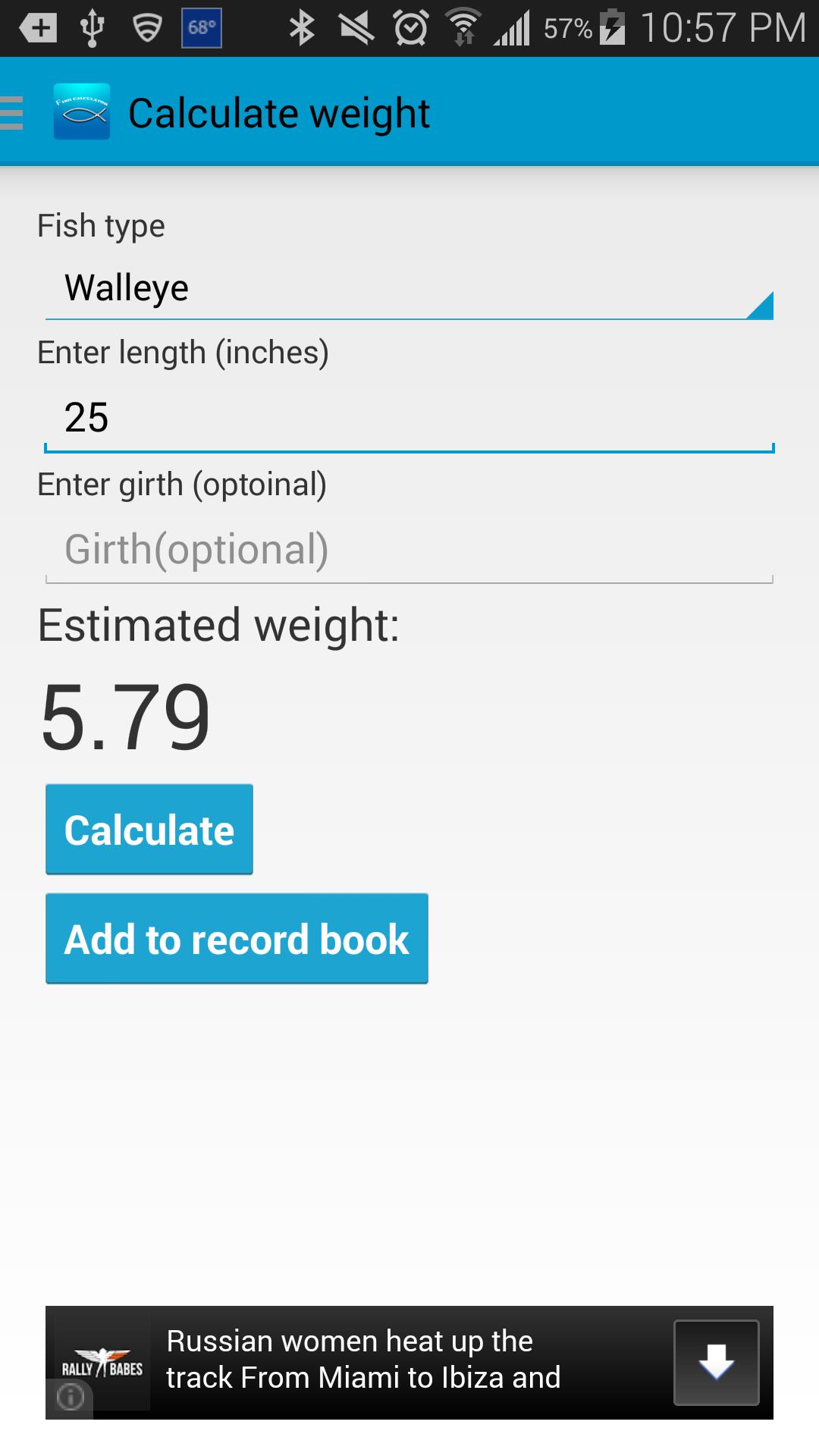 Freshwater Fish Calculator Lt