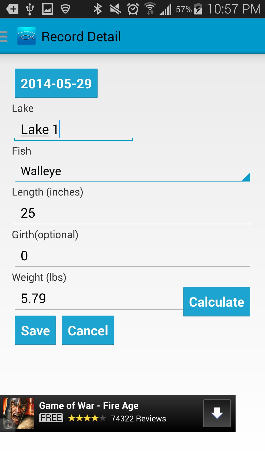 Freshwater Fish Calculator Lt