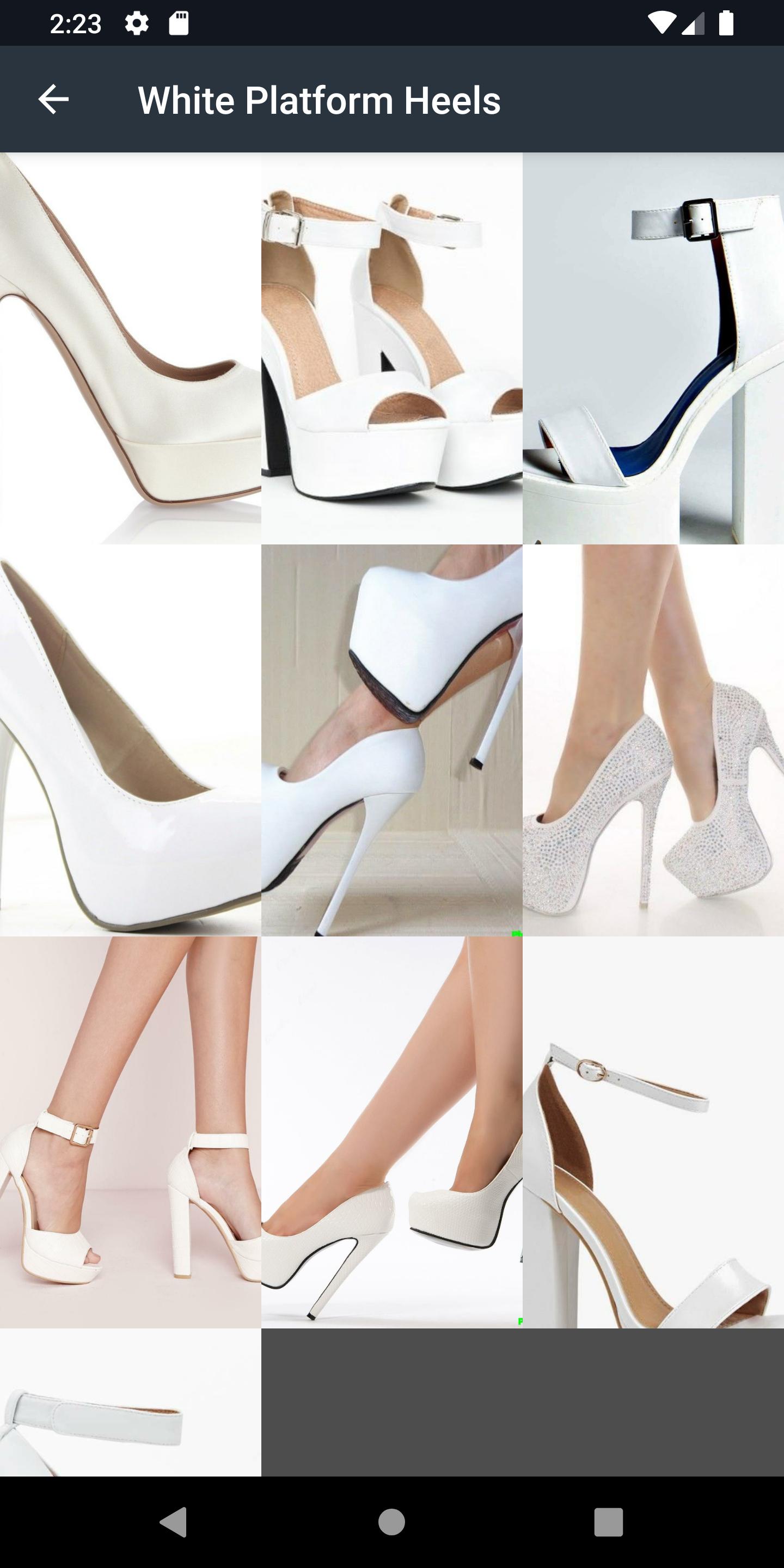 White Platform Heels