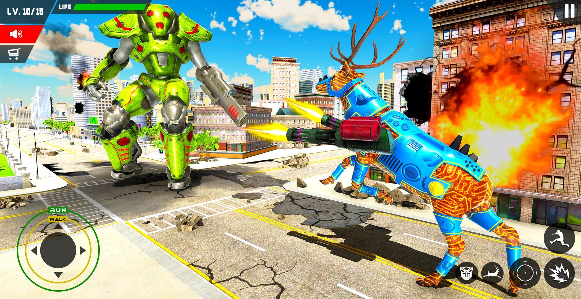 Real Deer Robot Hunting: Robot Transforming Games