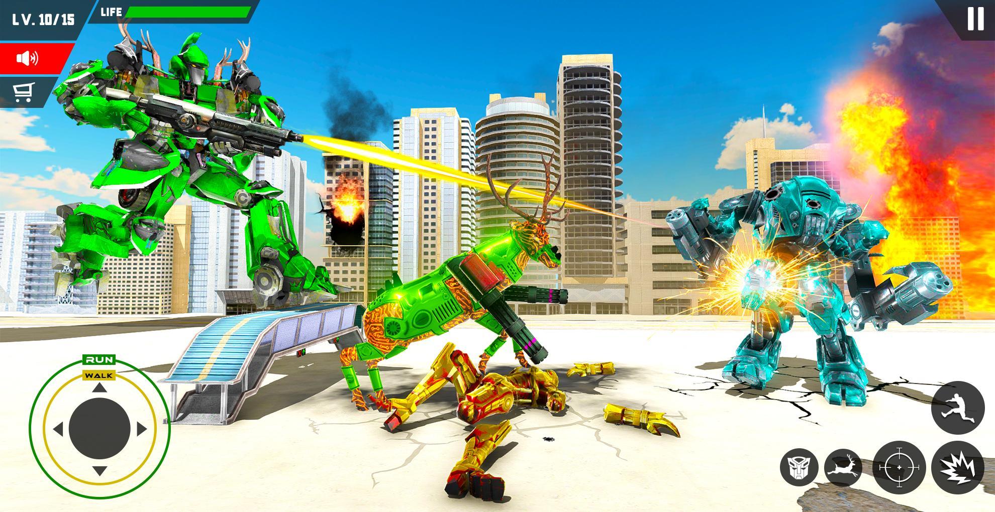 Real Deer Robot Hunting: Robot Transforming Games