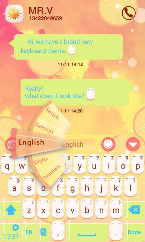 Cool Summer GO Keyboard Theme
