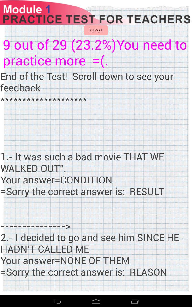 Teaching Knowledge Test 1