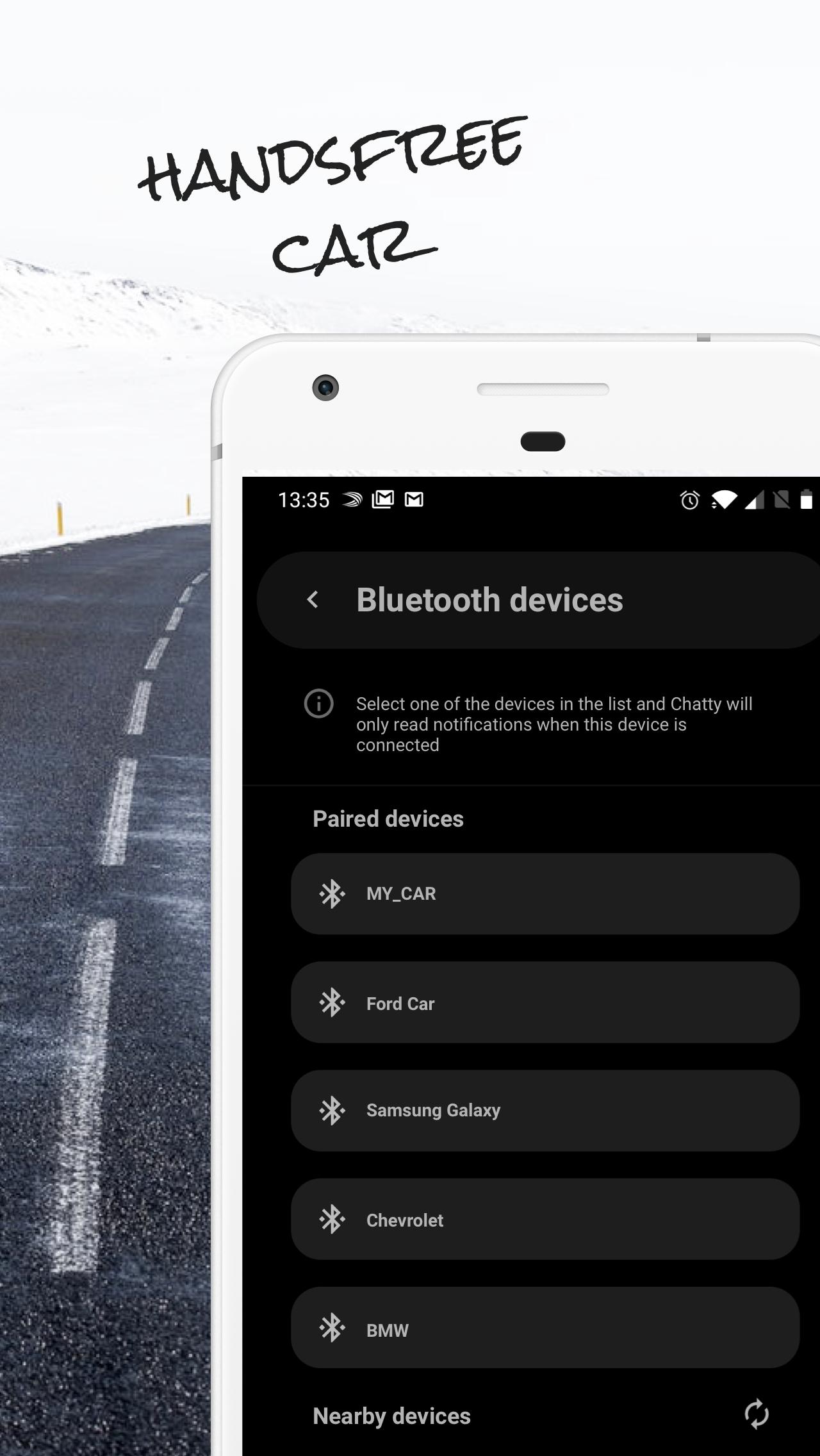 Chatty. Hands-free Messages an