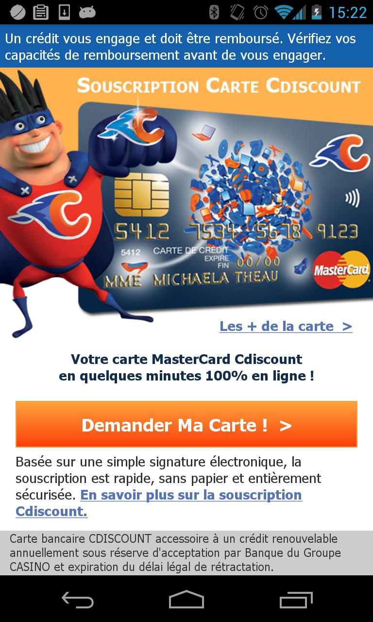 Carte Cdiscount