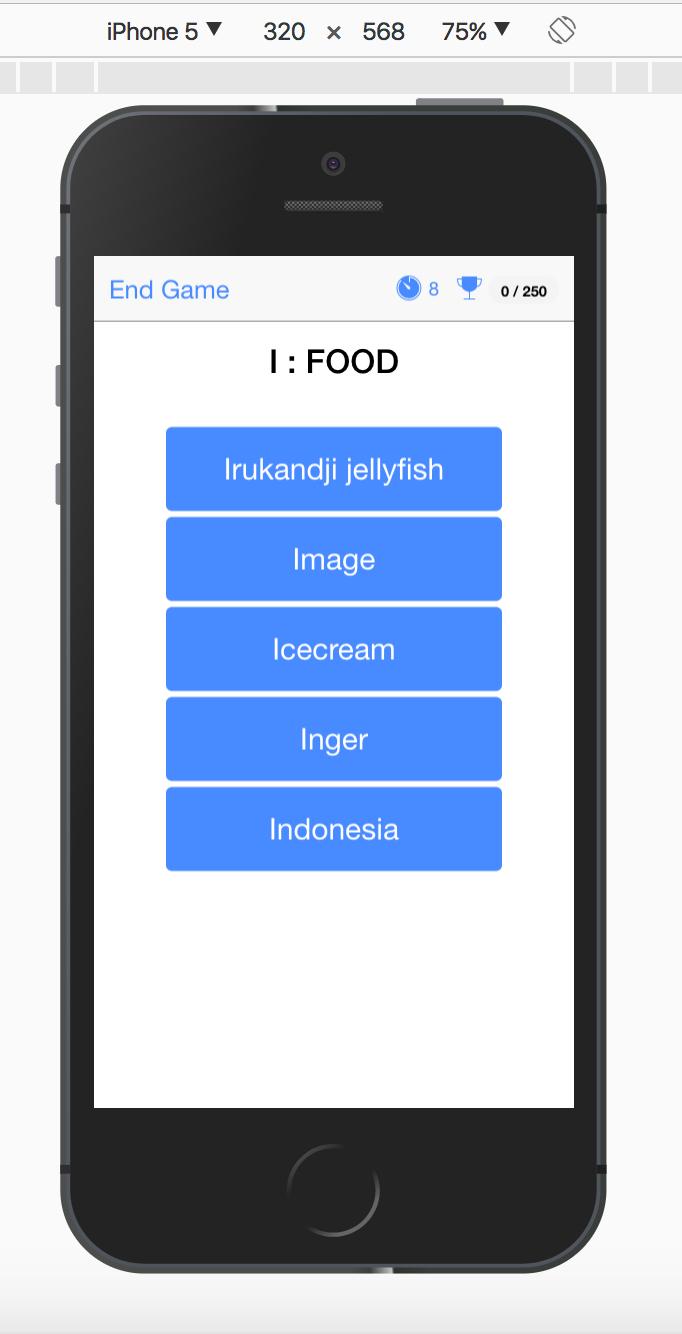 Name Animal Place Thing Food G