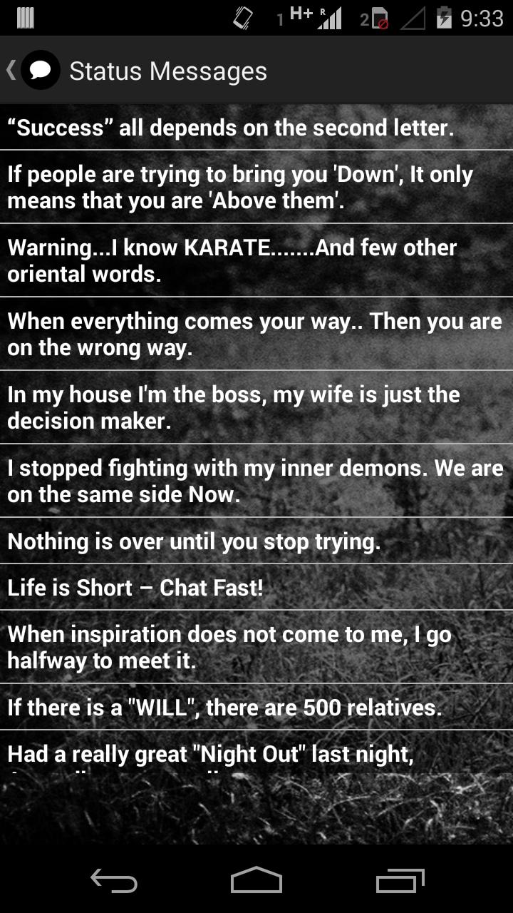 Funny Status Messages & Quotes