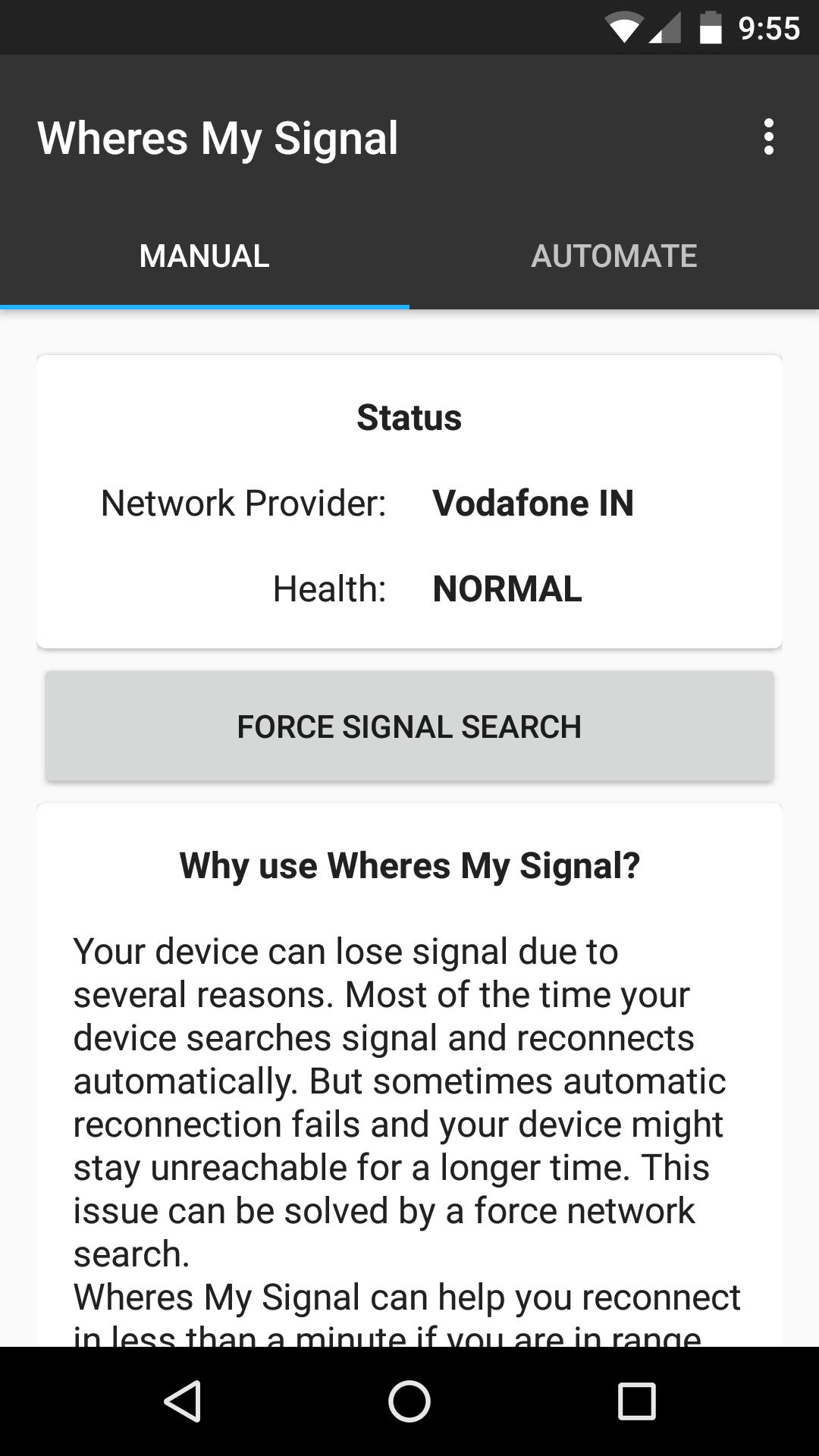 Wheres my Signal Lite
