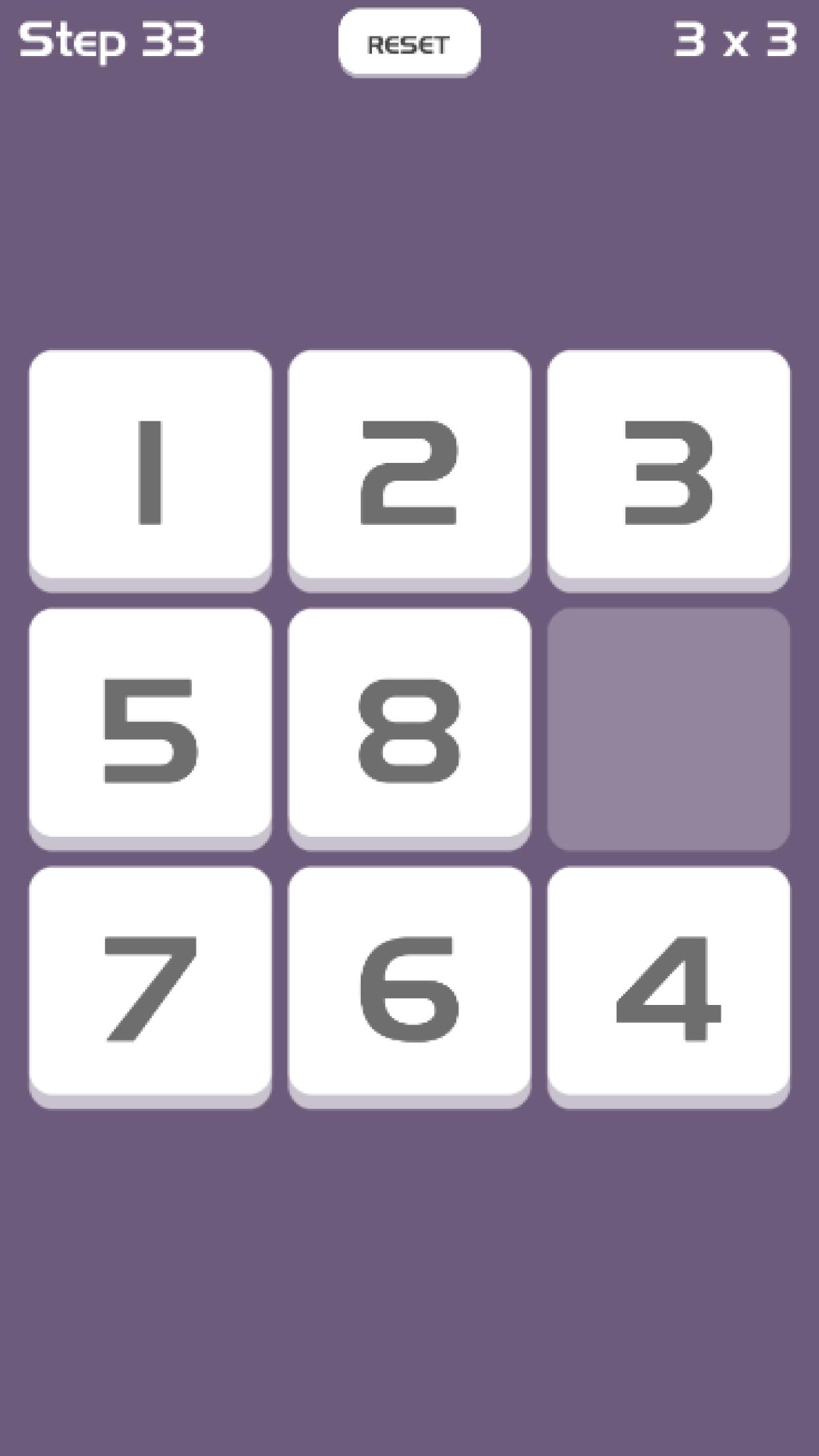 Number Sliding Puzzle